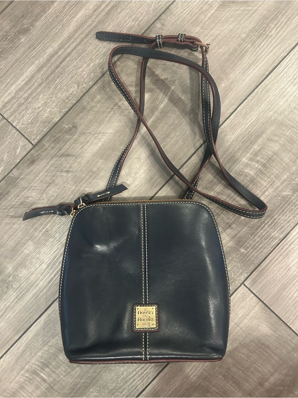 Dooney & Bourke Navy Blue Leather Crossbody Bag